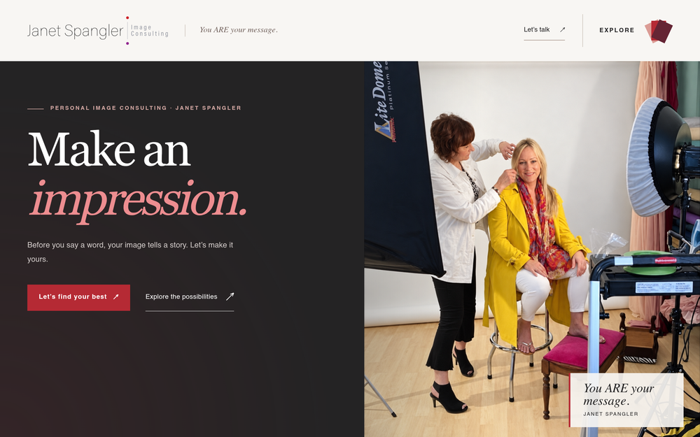 Website preview for Janet Spangler Website